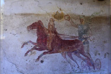 Gemälde des Hauses des Aurige, Antikes Ostia, Italien